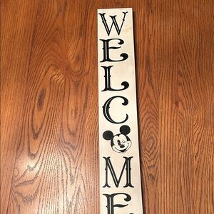 Welcome Sign with Mickey Mouse Design